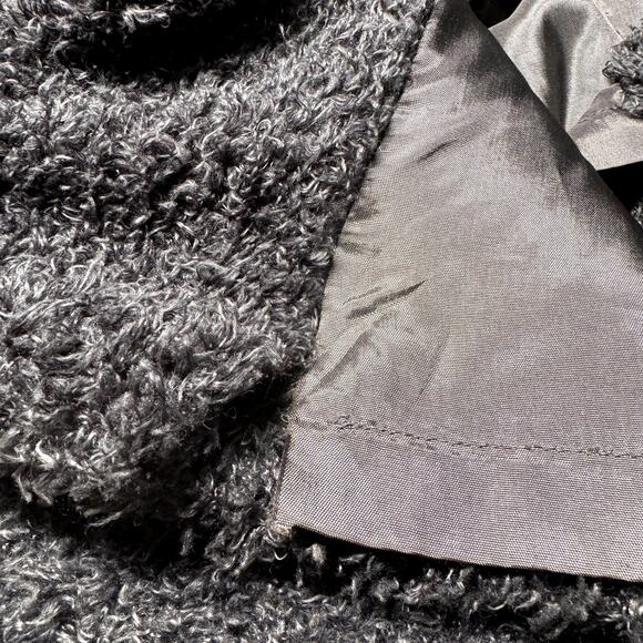 Sooki Teddy Wrap Trench Coat Gray Jacket Fuzzy Warm Classic Preppy Winter Size M - Picture 11 of 13